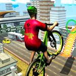 BMX Rider Bicycle Stunts